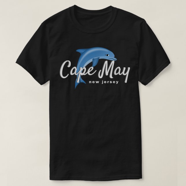 Cape May NJ , Cape May Dolphin Beach  T-Shirt (Design Front)