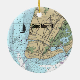 Cape May NJ Ceramic Tree Decoration