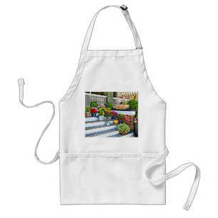 Cape May NJ - Flowers and Watering Cans on Porch Standard Apron