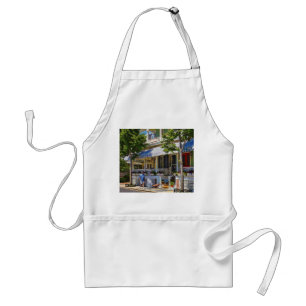 Cape May NJ – Man Walking His Goldendoodle Standard Apron