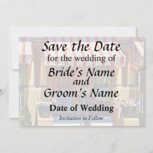 Cape May NJ - Porch With Wicker Chair Save The Date