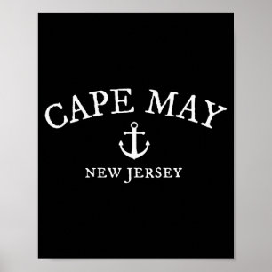 Cape May Nj Shirt, New Jersey Sea Town Poster