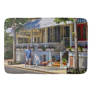 Cape May NJ - Sisters Walking Down Perry Street Bath Mat