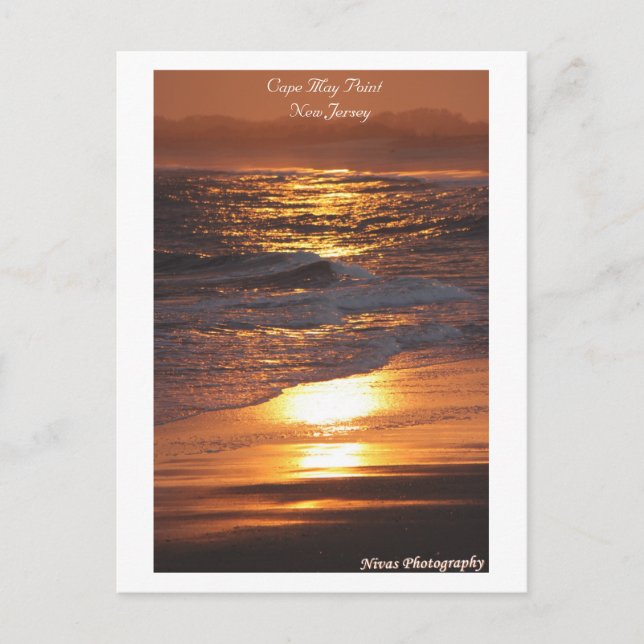 Cape May Point New Jersey Sunset Postcard (Front)