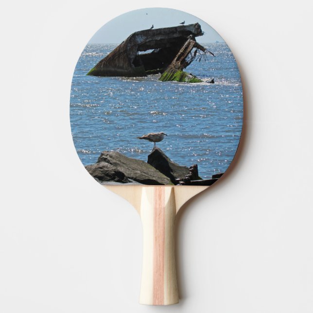 Cape May Shipwreck Ping Pong Paddle (Front)