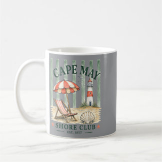 Cape May Shore Club Lighthouse Coastal New Jersey Coffee Mug
