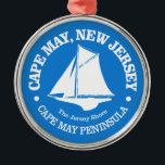 Cape May (sloop) Metal Tree Decoration<br><div class="desc">Cape May,  New Jersey.</div>