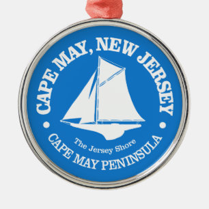 Cape May (sloop) Metal Tree Decoration
