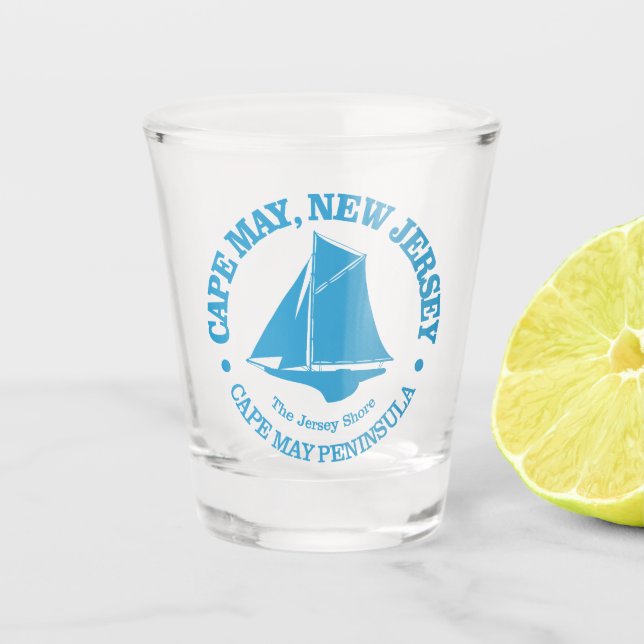Cape May (sloop) Shot Glass (Front)