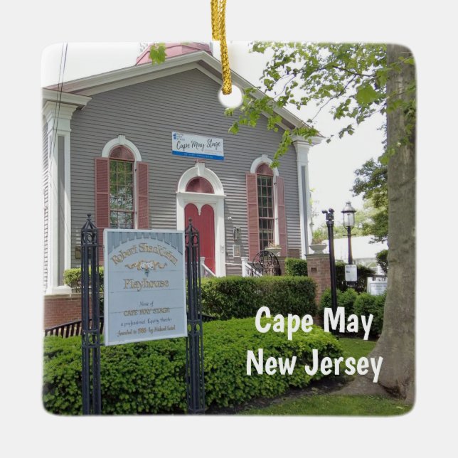 Cape May Stage Ceramic Ornament (Front)