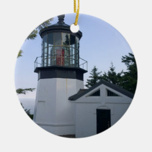 Cape Meares Lighthouse, OR Ceramic Tree Decoration