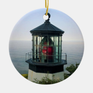 Cape Meares Lighthouse, OR Ceramic Tree Decoration