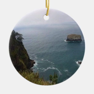 Cape Meares, Oregon Coast Ceramic Tree Decoration