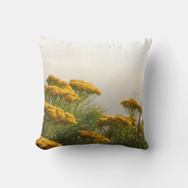 Cape Misty Yellow Flowers Pillow (Front)
