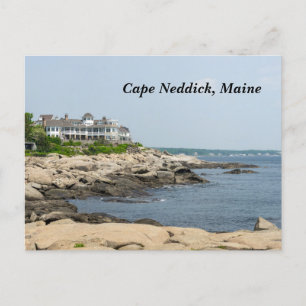 Cape Neddick in Maine Holiday Postcard