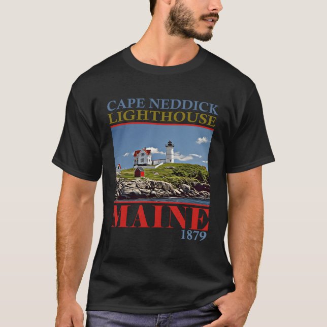 Cape Neddick Lighthouse Maine 1879 T-Shirt (Front)