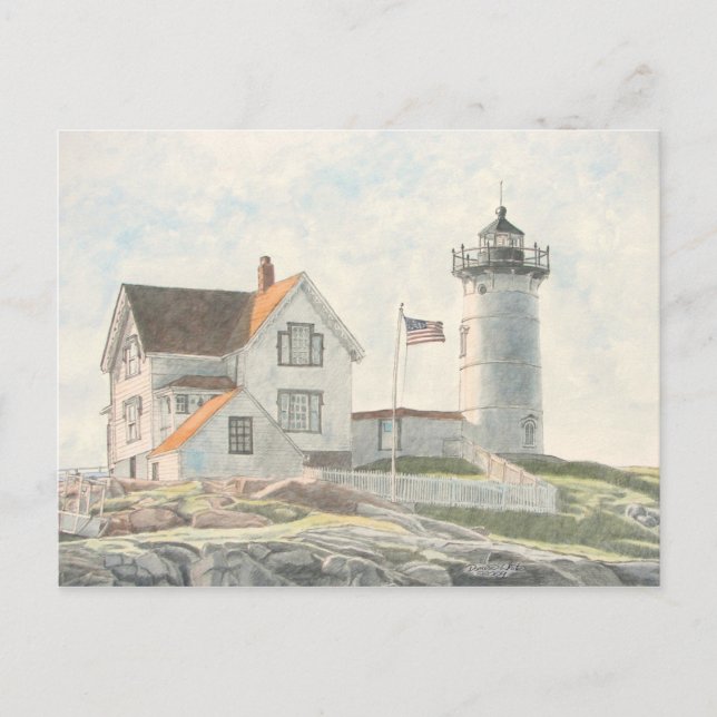 Cape Neddick Lighthouse Postcard (Front)