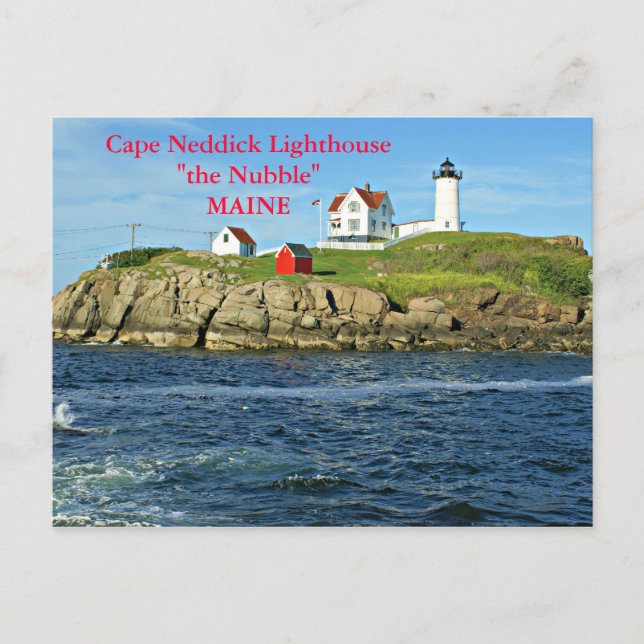 Cape Neddick Lighthouse the Nubble, Maine Postcard (Front)