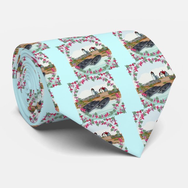 Cape Neddick Lighthouse Tie (Rolled)