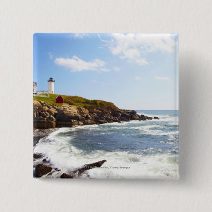 Cape Neddick 'Nubble' Lighthouse in Maine 15 Cm Square Badge