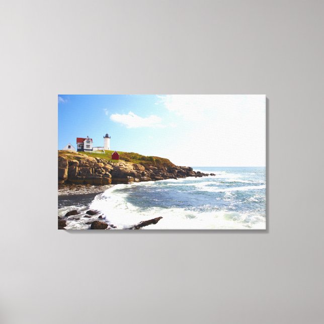 Cape Neddick 'Nubble' Lighthouse in Maine Canvas Print (Front)