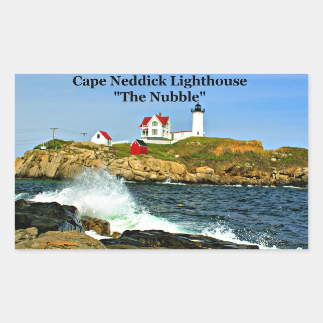 Cape Neddick, "the Nubble", Lighthouse Stickers (Front)