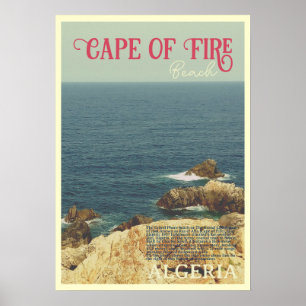 Cape of Fire beach coast shore Jijel, Algeria Poster