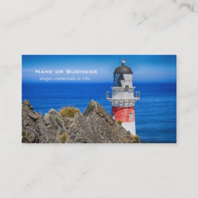 Cape Palliser New Zealand Lighthouse Business Card (Front)
