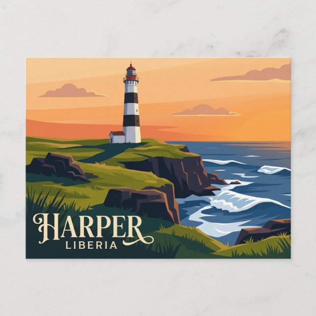 Cape Palmas Lighthouse Liberia Postcard (Front)