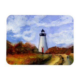 Cape Poge Lighthouse Rectangle Magnet