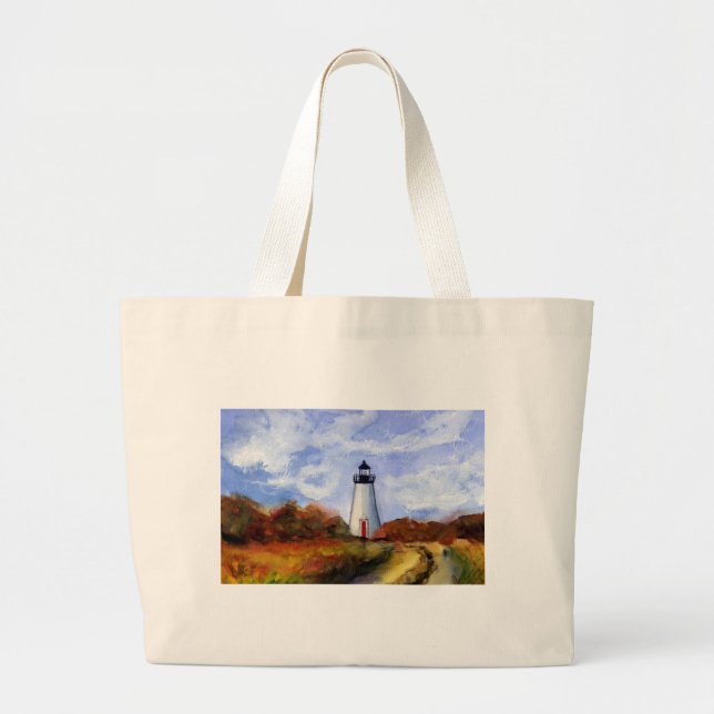 Cape Poge Lighthouse Tote Bag (Front)