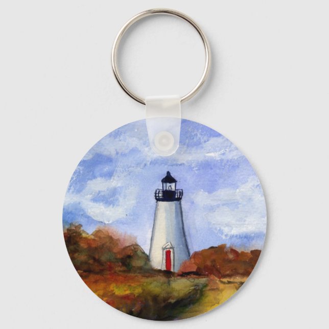 Cape Pogue Lighthouse Martha's Vineyard Keychains (Front)
