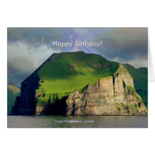 Cape Promontory Alaska Birthday Greeting Card