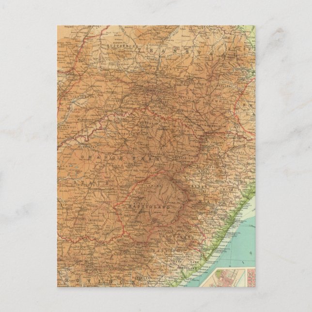 Cape Province, Transvaal, eastern section Postcard (Front)