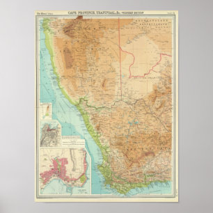 Cape Province, Transvaal, western section Poster