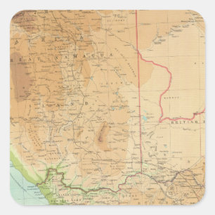Cape Province, Transvaal, western section Square Sticker