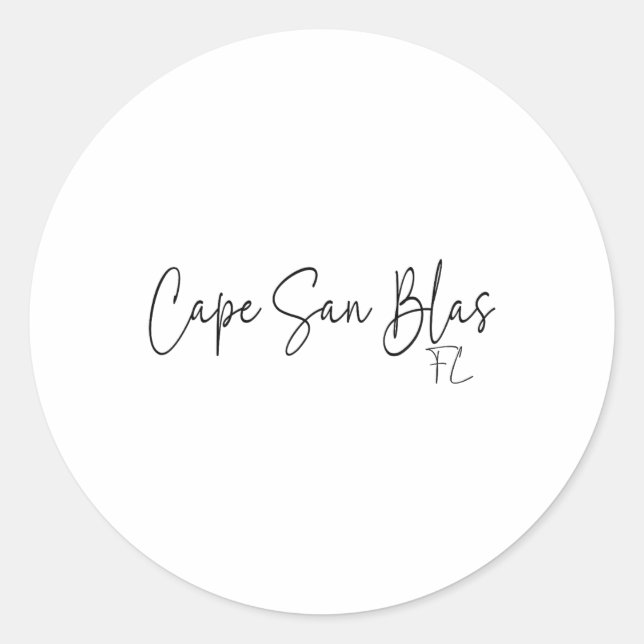 Cape San Blas Florida Ca Retro  Classic Round Sticker (Front)