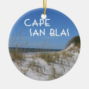 Cape San Blas Florida Ceramic Tree Decoration