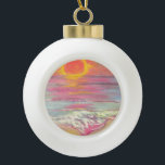 Cape San Blas Sunset Beach Ceramic Ball Christmas Ornament<br><div class="desc">A beautiful and colorful sunset on Cape San Blas Florida beach from a original painting!</div>