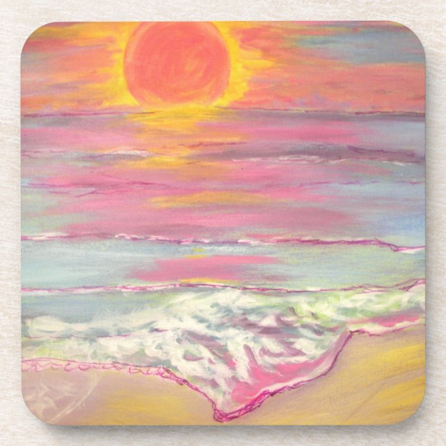 Cape San Blas Sunset Beach Coaster (Front)