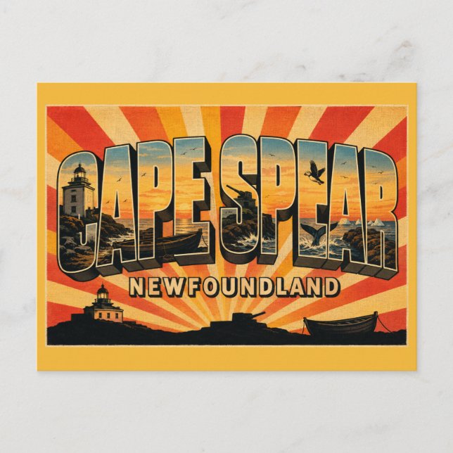 Cape Spear Newfoundland Easternmost Point Postcard (Front)