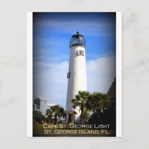 CAPE ST. GEORGE LIGHTHOUSE - ST. GEORGE ISLAND, FL POSTCARD