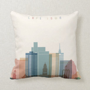 Cape Town, Africa City Skyline Cushion