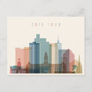 Cape Town, Africa City Skyline Postcard