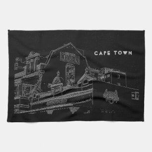 Cape Town Architecture Bakery Building Sketch Tea Towel