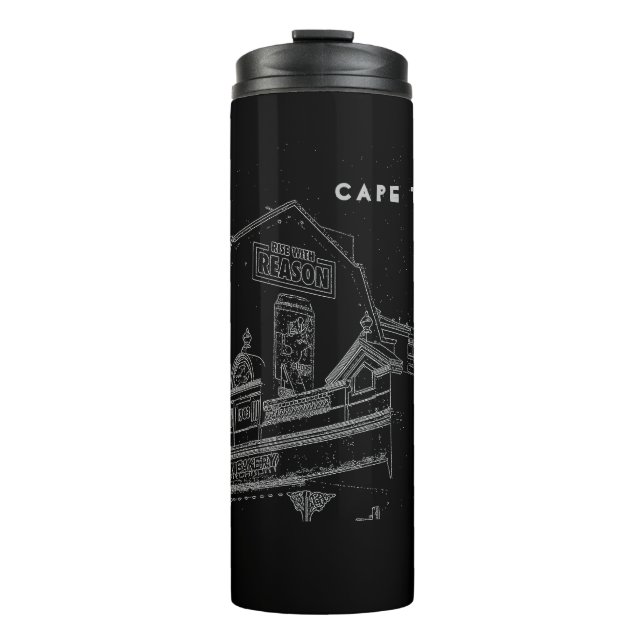 Cape Town Architecture Bakery Building Sketch Thermal Tumbler (Front)