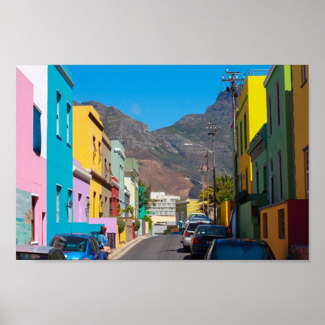 Cape Town Bo-Kaap Cityscape South Africa Poster (Front)