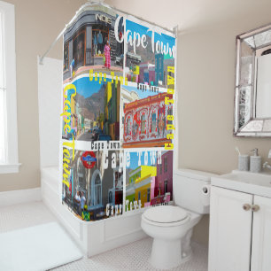 Cape Town Bo-Kaap Cityscape South Africa Shower Curtain