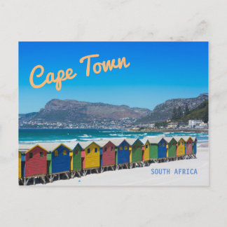 Cape Town - Bright beach huts in Muizenberg Postcard