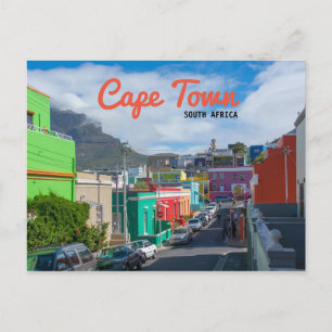 Cape Town - Brightly painted Bo Kaap houses Postcard